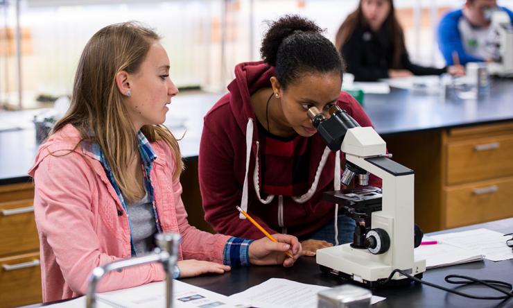 students in lab